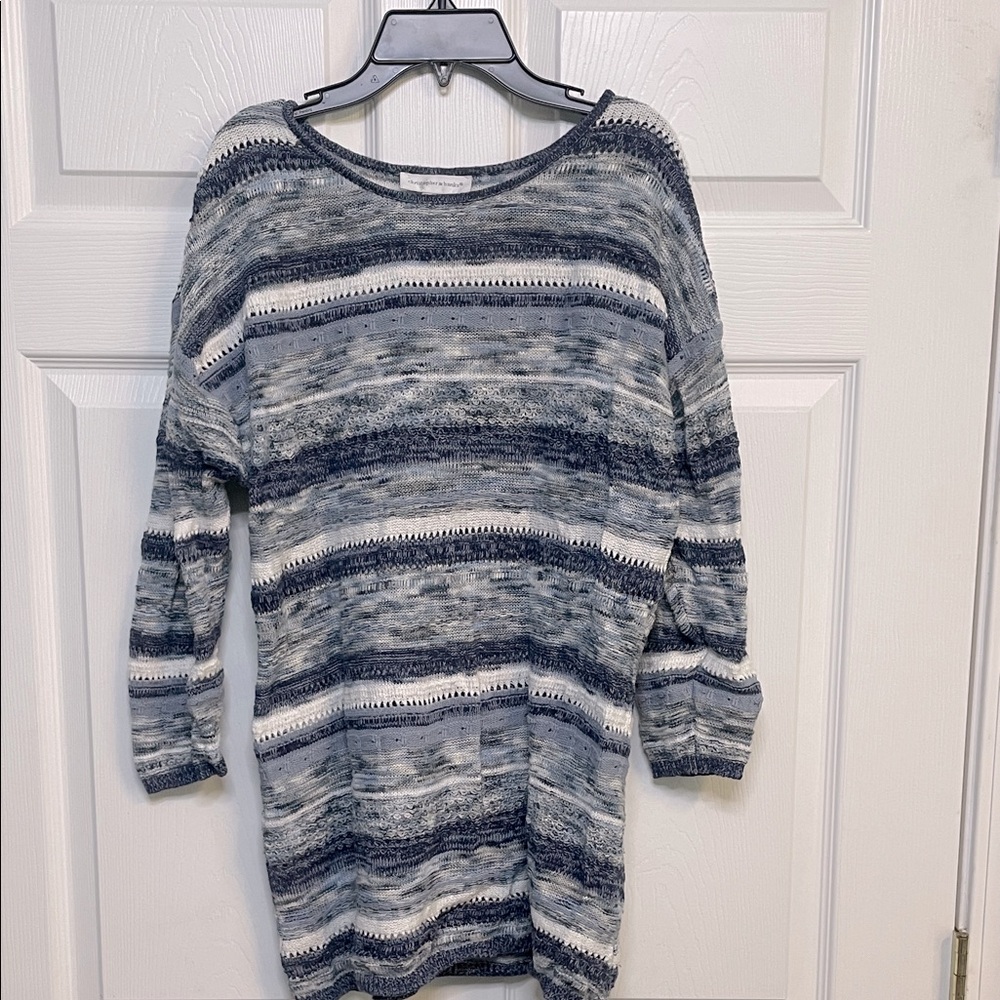 Christopher & Banks Blue and White Striped Sweater